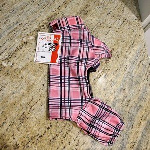 Daba Doo Aqua Doo Winter Jacket Fusica Pink Plaid Dog Jacket Polar Lined Size 8